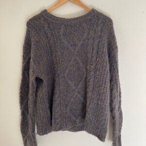 MYSTREE Heathered Blue & Gold Sweater: New w/o Tags! Small (Fits Like a Medium)